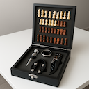 SET DE VINO AJEDREZ NEGRO 8611 - 3