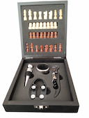 SET DE VINO AJEDREZ NEGRO 8611 - 1