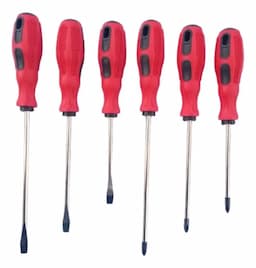 Set X6 Destornilladores Philips y Plano - Mango De Goma - 1